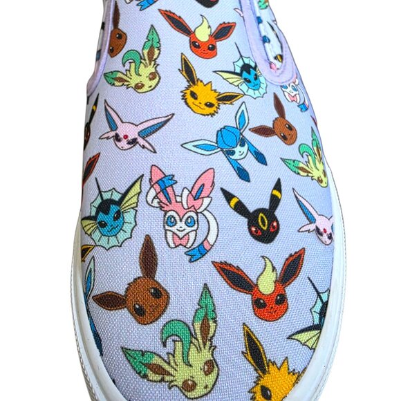 Pokemon Pikachu Slip-On Canvas Casual Sneakers Twin Gore Big Girl Size 4 - Picture 2 of 7